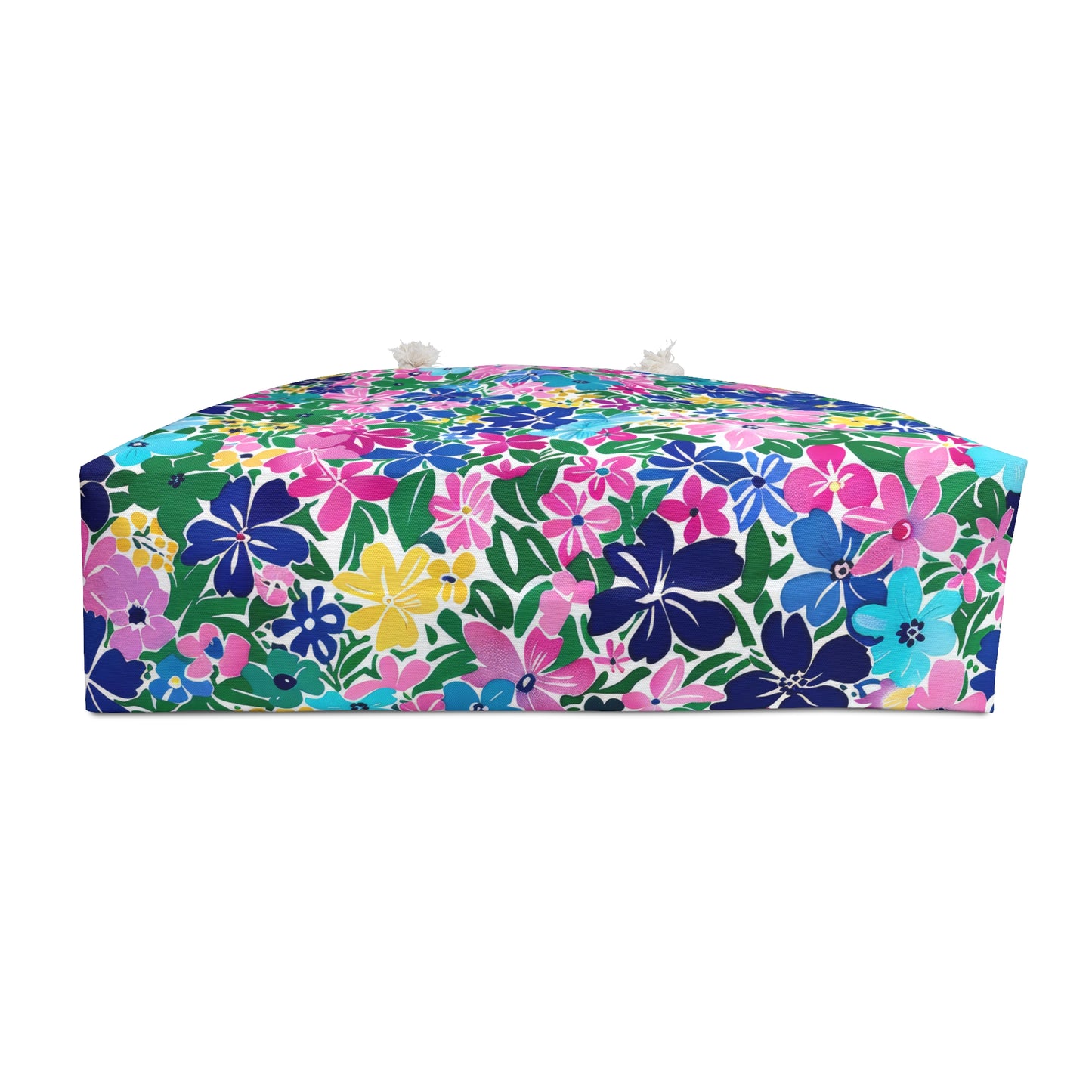 Rainbow Blooms: Vibrant Multi-color Watercolor Flowers in Full Bloom Oversized Weekender Bag