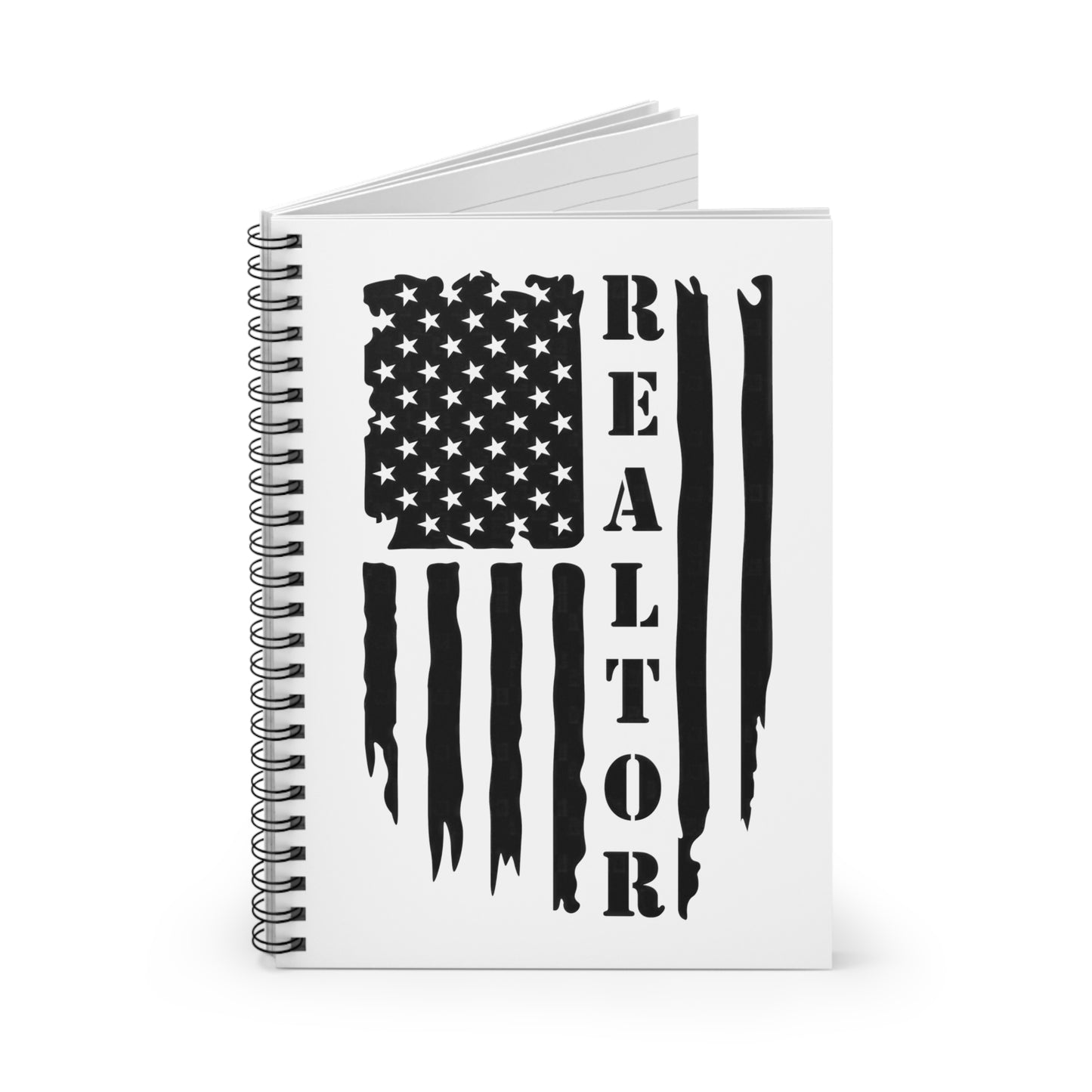 American Flag & Realtor - Spiral Notebook Ruled Line 6"x8"