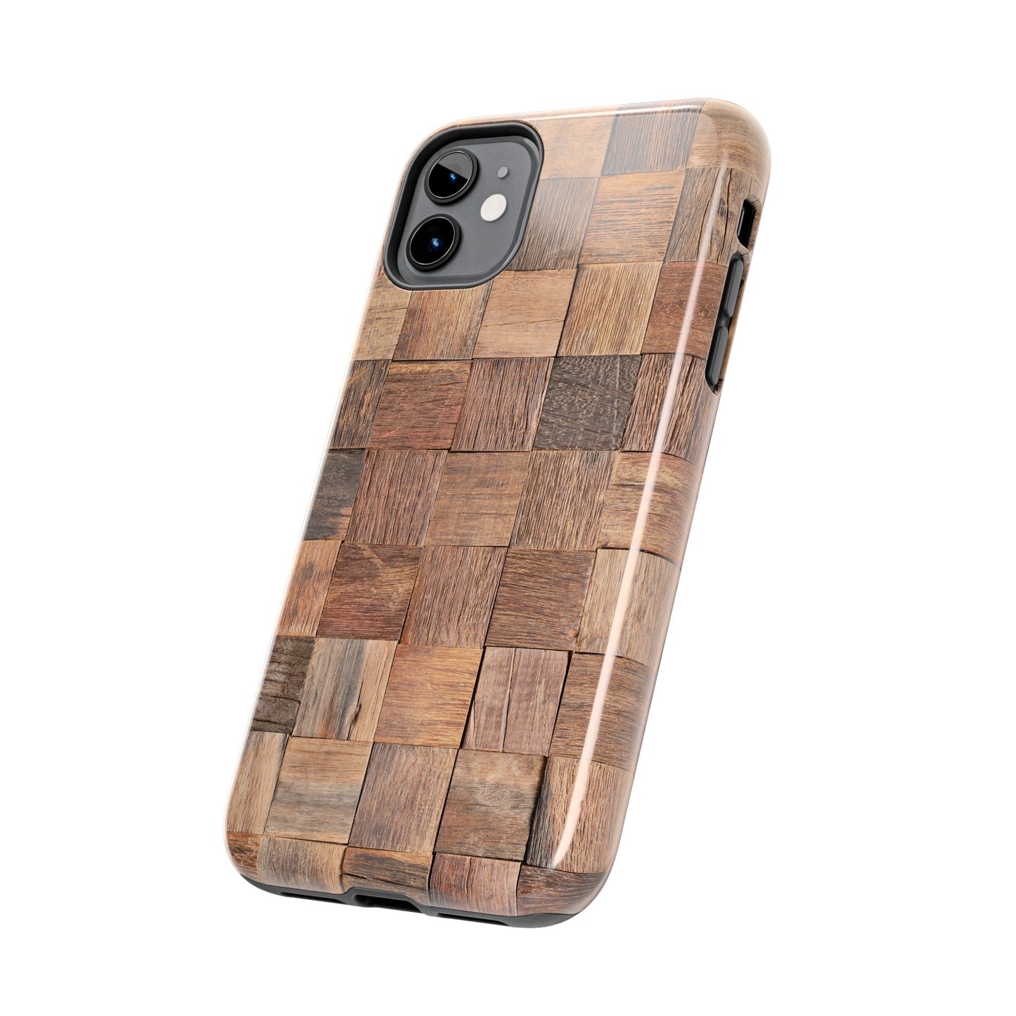 Organic Elegance Natural Woven Wood Design Design Iphone Tough Phone Case