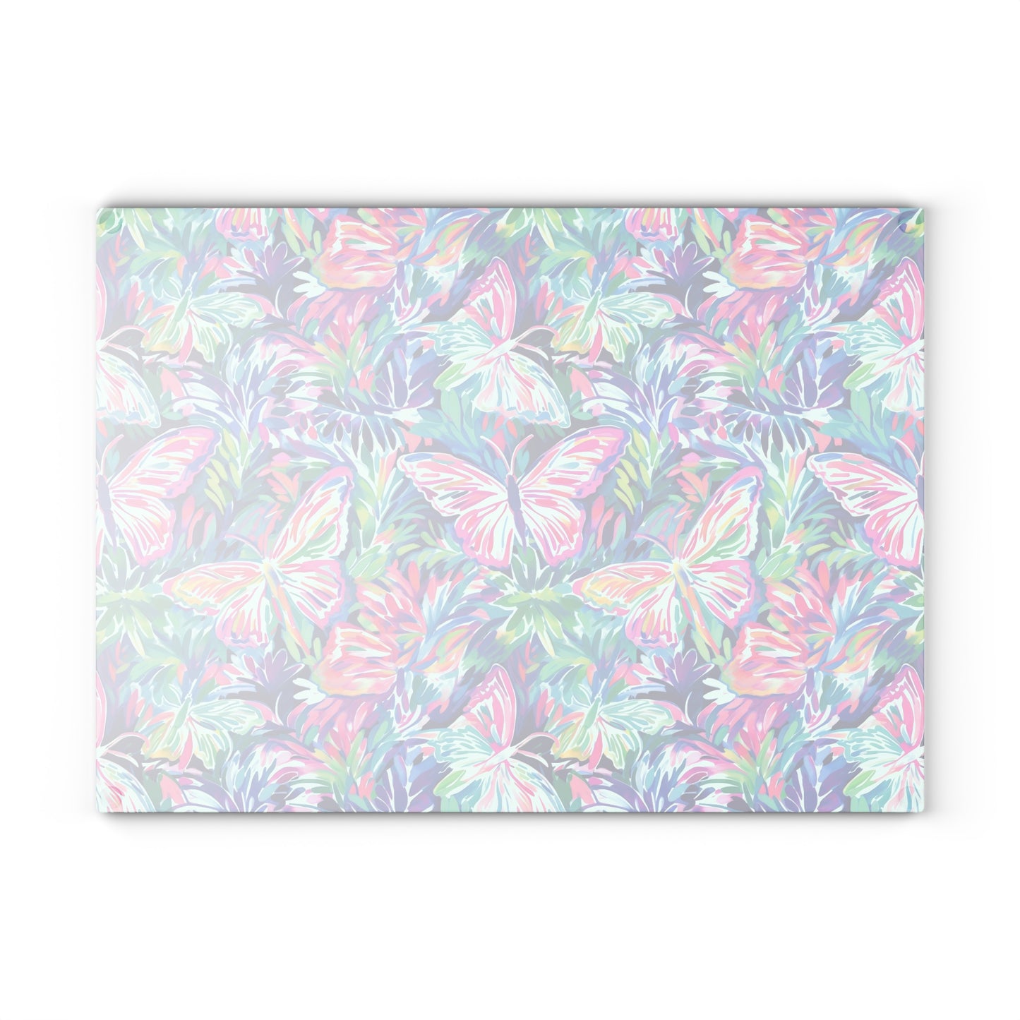 Fluttering Rainbows: Vibrant Watercolor Butterflies in Flight Cutting Board 2 Sizes