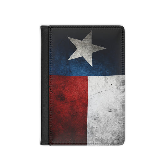 Distressed Texas Flag - Passport Cover Faux Leather RFID Blocking