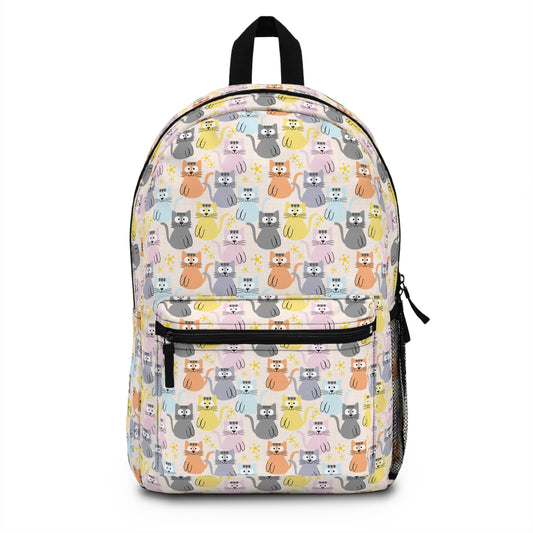 Adorable Cartoon Kitties: Pastel-Colored and Overflowing with Cuteness Lightweight Backpack