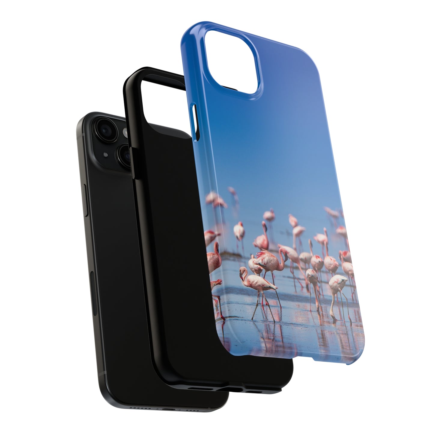 Flamingos on the Beach Iphone Tough Phone Case