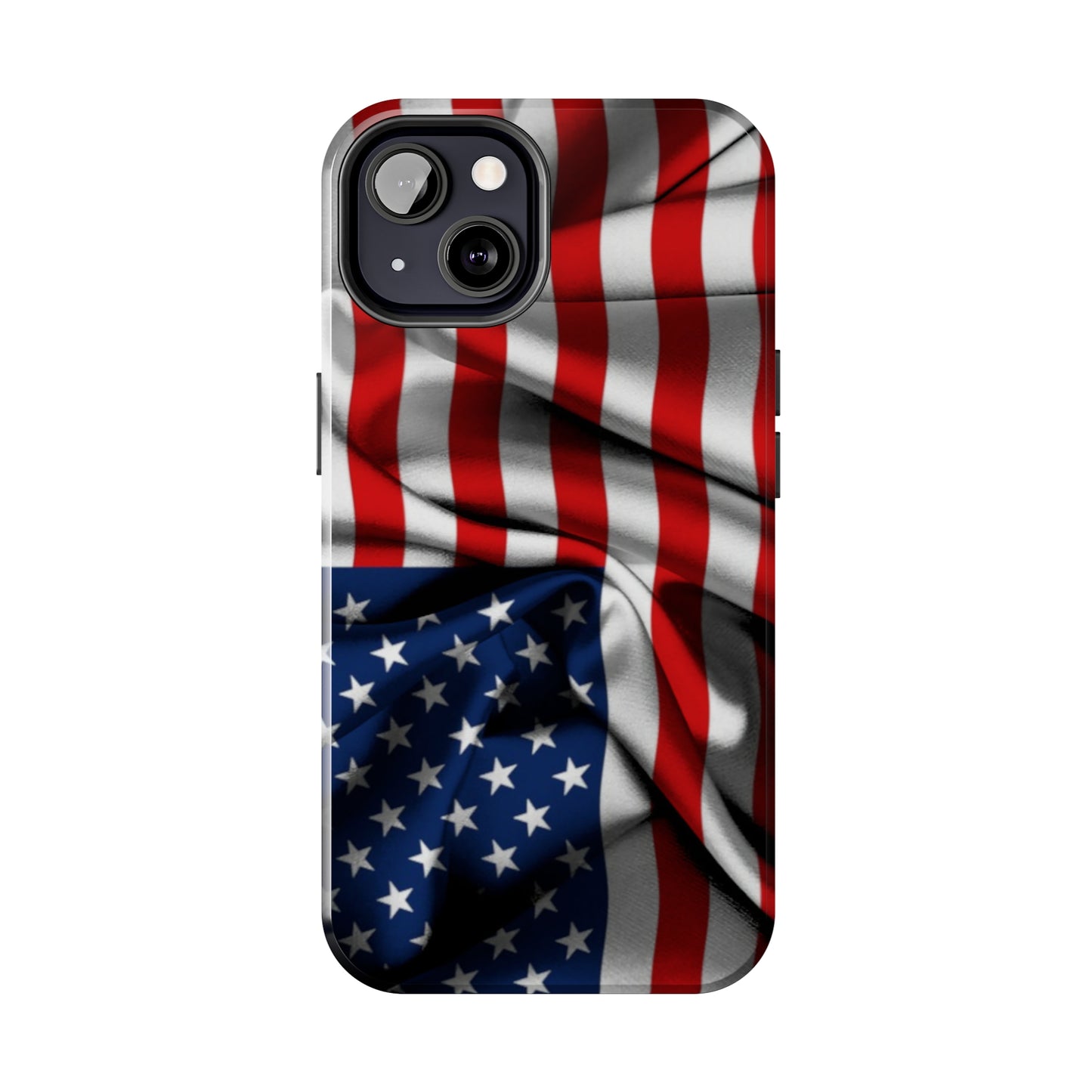 Proudly Unfurling: The American Flag Waves in Patriotic Splendor Iphone Tough Phone Case