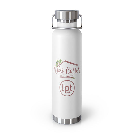 Niki Carter Blush Logo & LPT  - 22 oz Copper Vacuum Insulated Bottle Multiple Colors