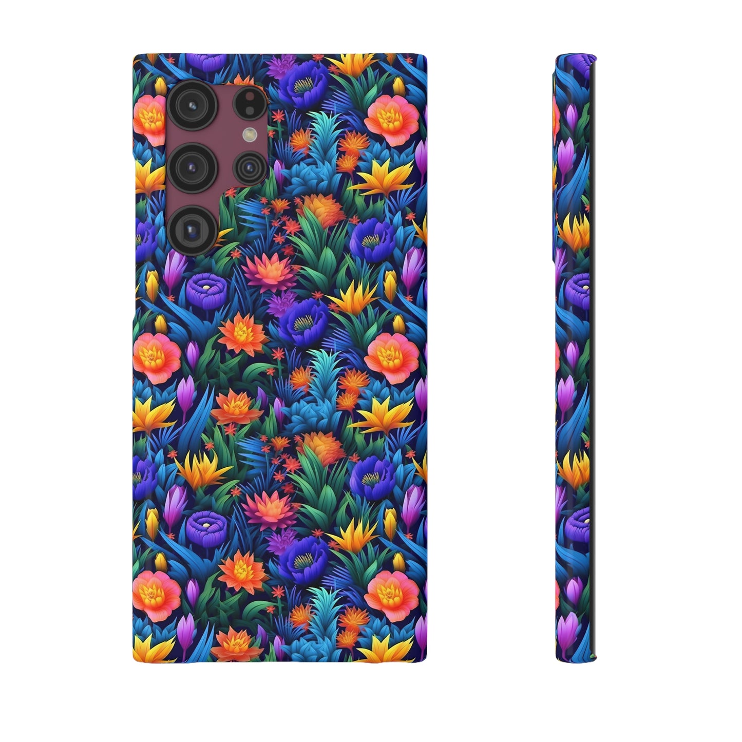 3D Tropical Bright Flowers Samsung Slim Cases