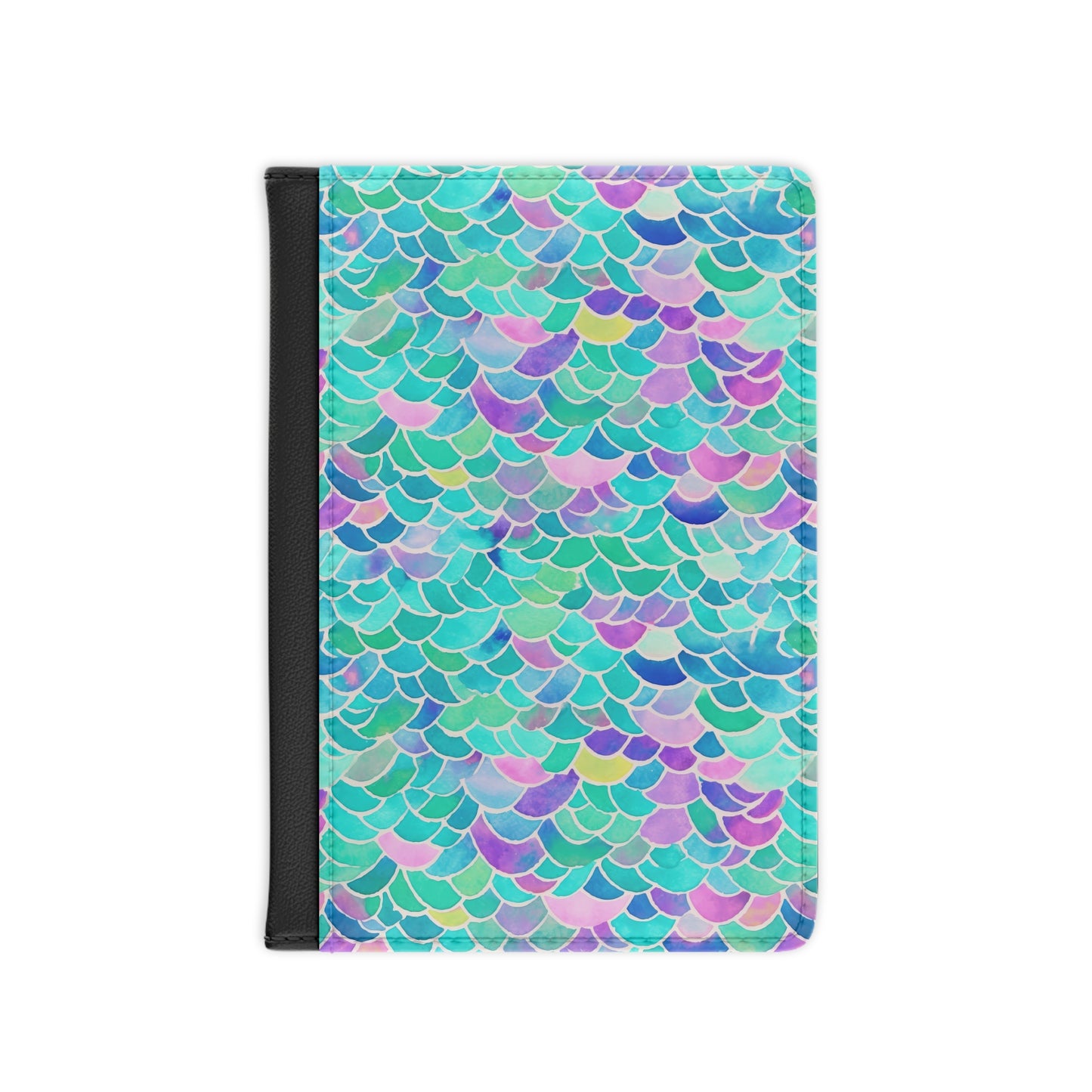 Pastel Seas: Mermaid Tail in Enchanting Pastel Hues - Passport Cover Faux Leather RFID Blocking