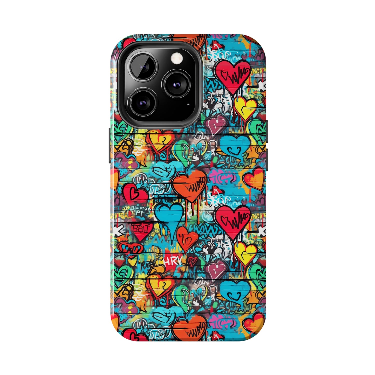 Street Art Graffiti Hearts Design Iphone Tough Phone Case