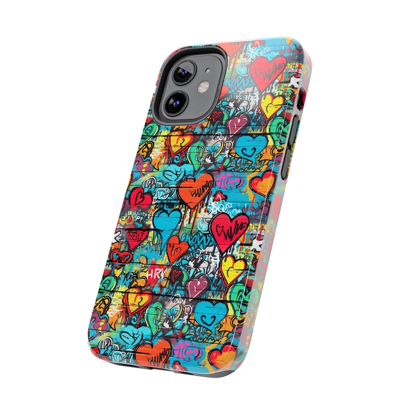 Street Art Graffiti Hearts Design Iphone Tough Phone Case