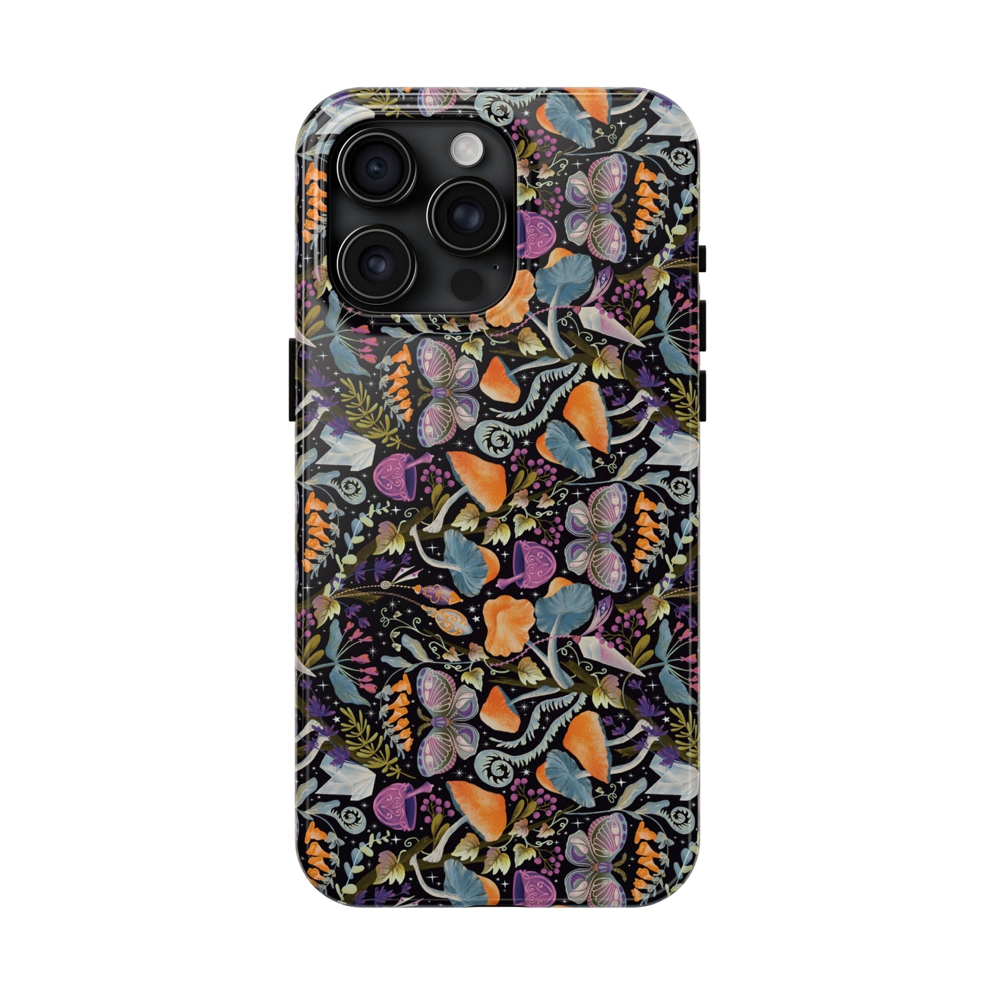 Whimsical Witches' Haven Mystical Garden of Mushrooms and Butterflies Iphone Tough Phone Case