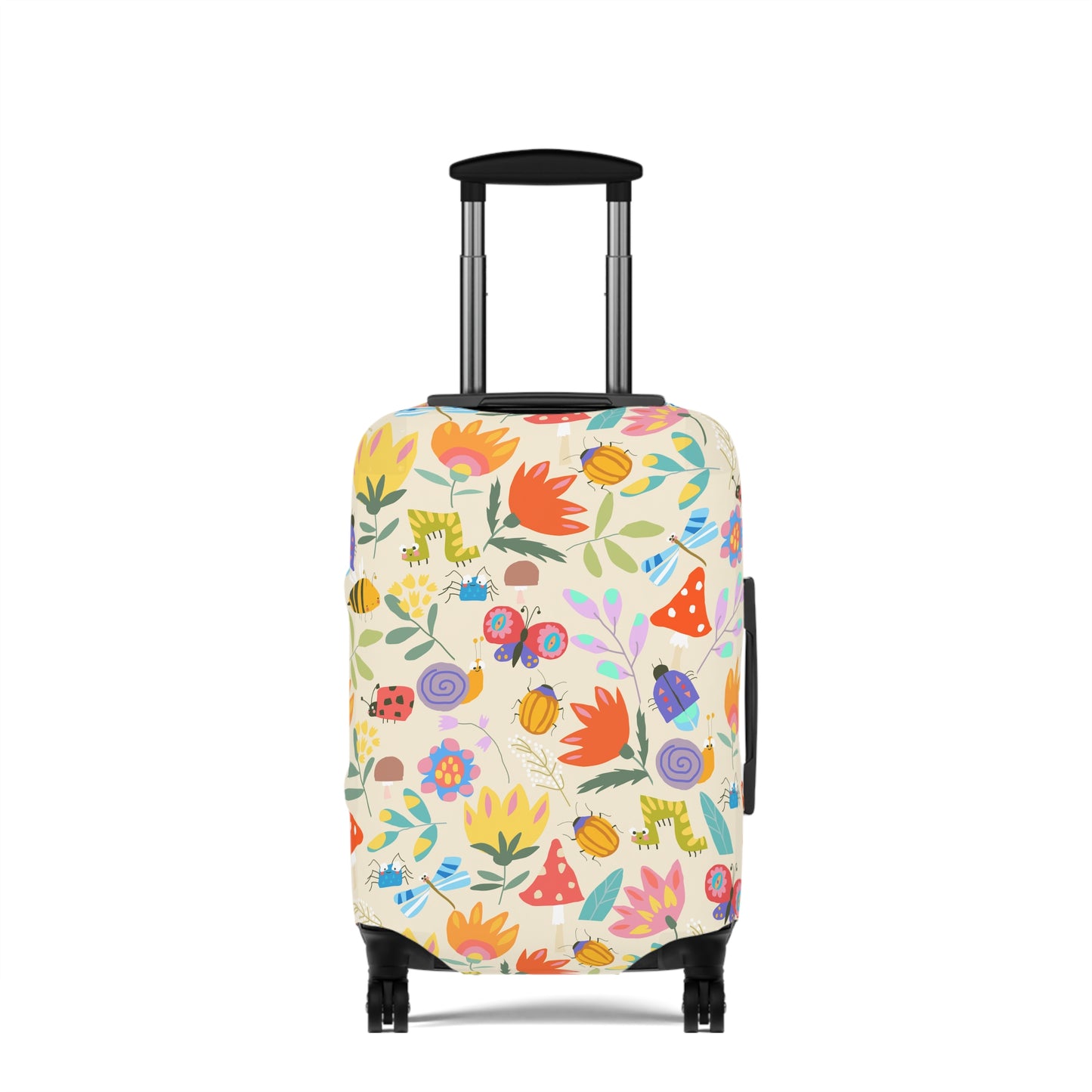 Kids Cartoon, Lady Bugs, Butterflies and Flowers  - Luggage Protector and Cover 3 Sizes