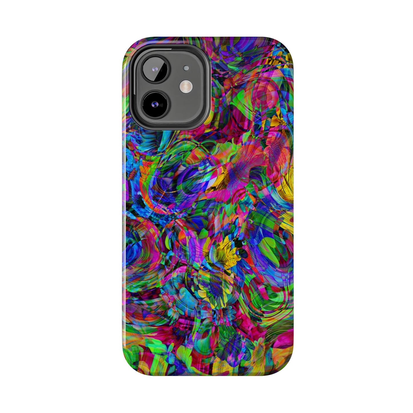 Rainbow Swirls Design Iphone Tough Phone Case