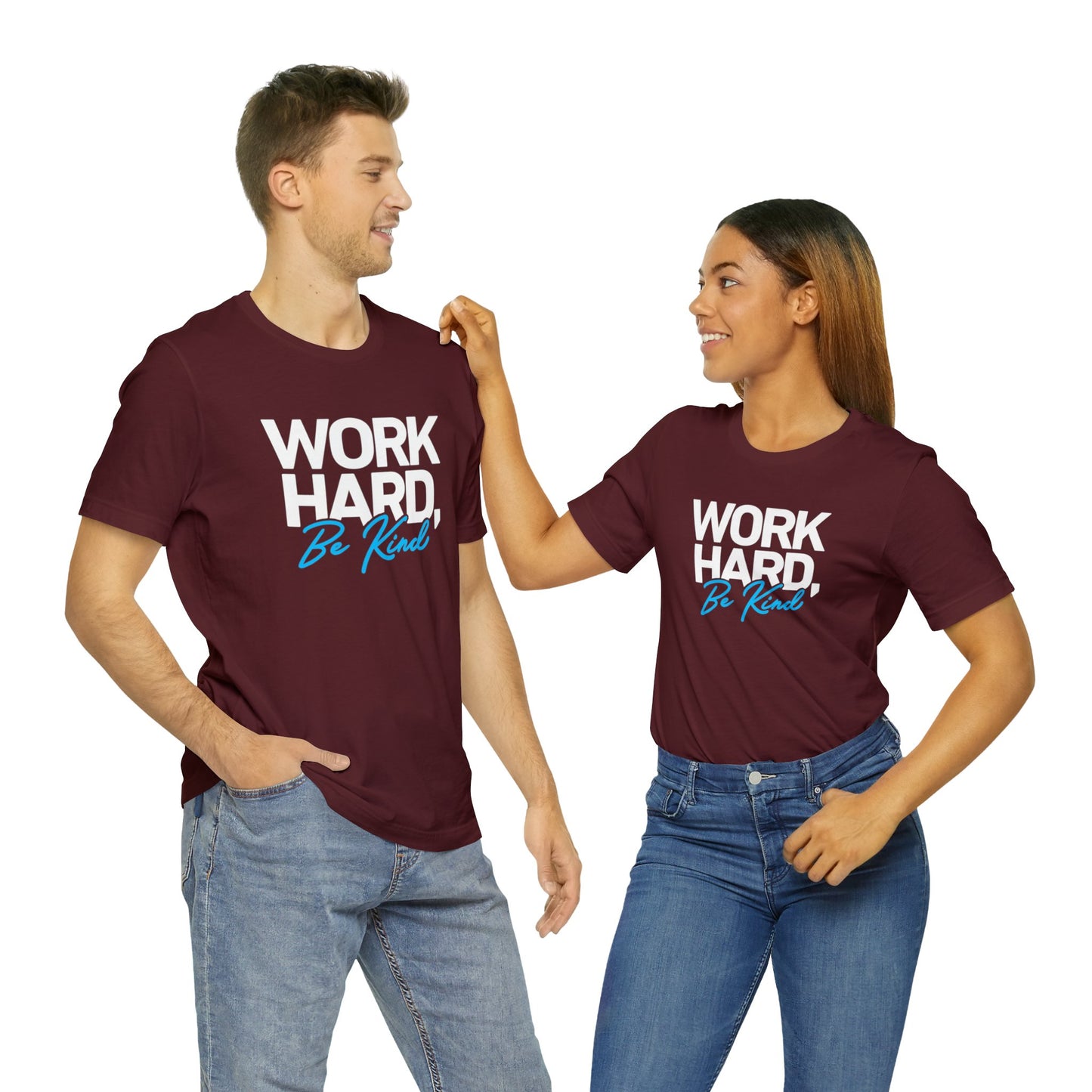 Work Hard Be Kind - Short Sleeve T-Shirt XS-5XL