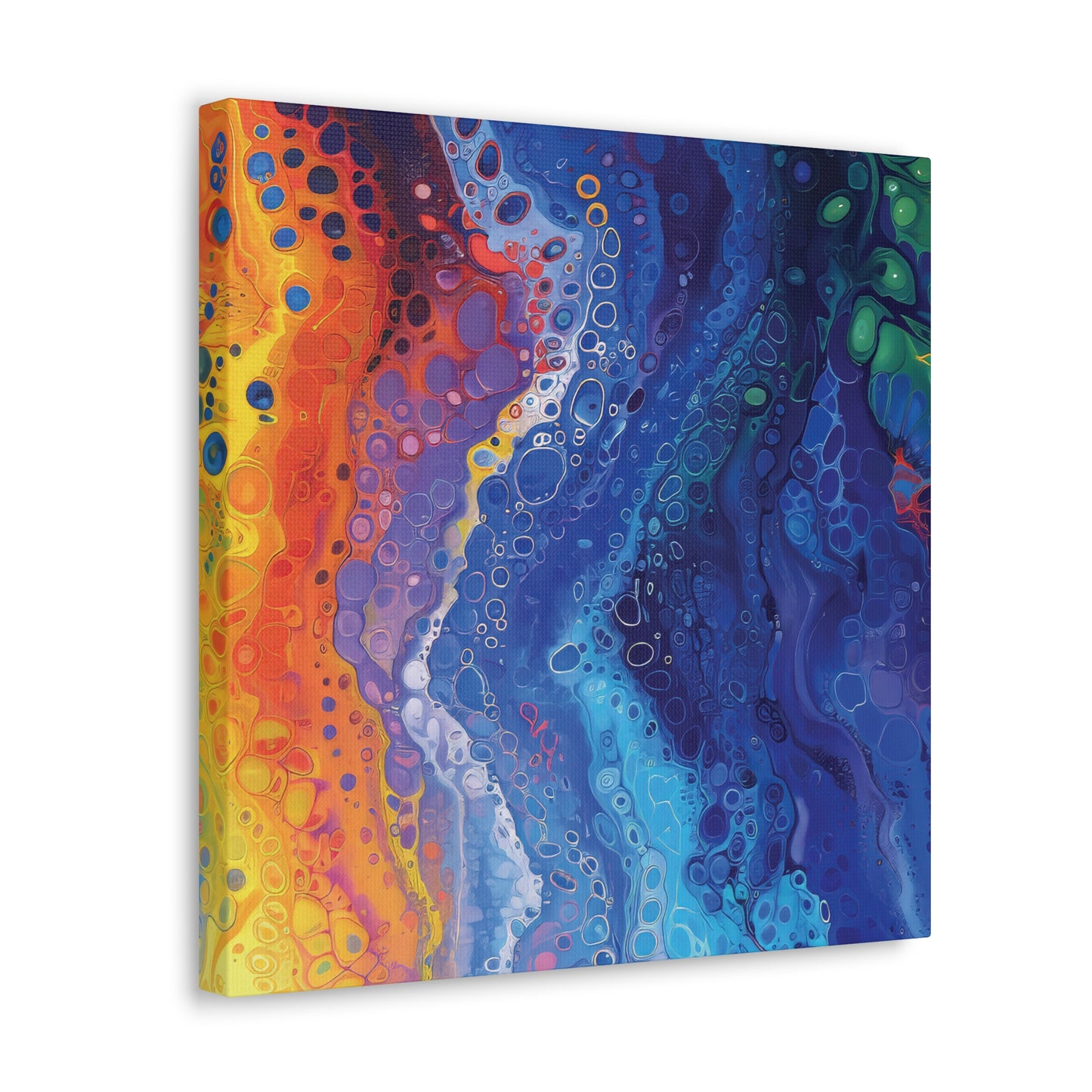 Sun, Space and Earth Alcohol Ink Print on Canvas Gallery Wraps