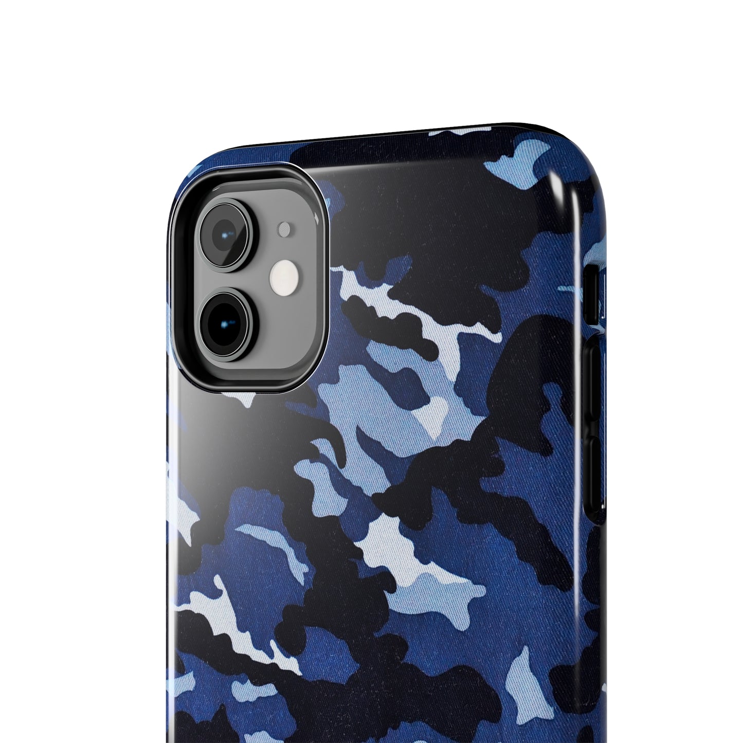 Deep Sea Concealment: Navy Blue Camouflage Iphone Tough Phone Case