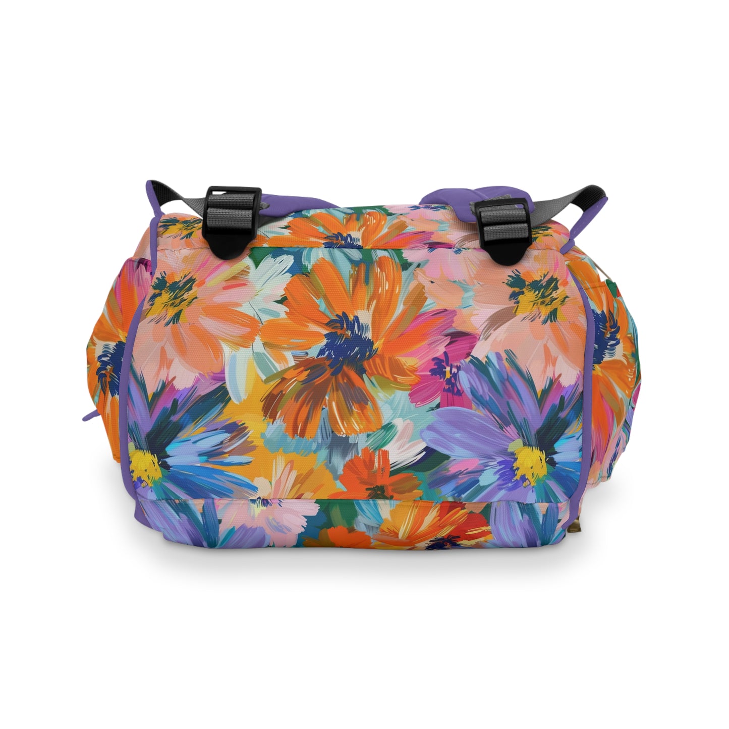 Soft Serenity: Pastel Watercolor Floral Blooms Multifunctional Diaper Backpack