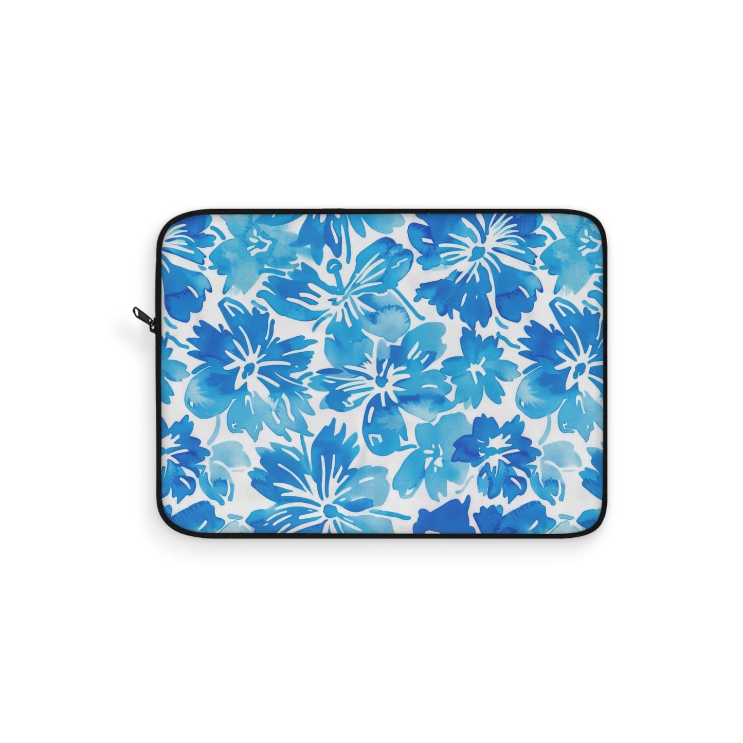 Tranquil Tropics: Soft Blue Tropical Flowers Laptop or Ipad Protective Sleeve 3 Sizes Available