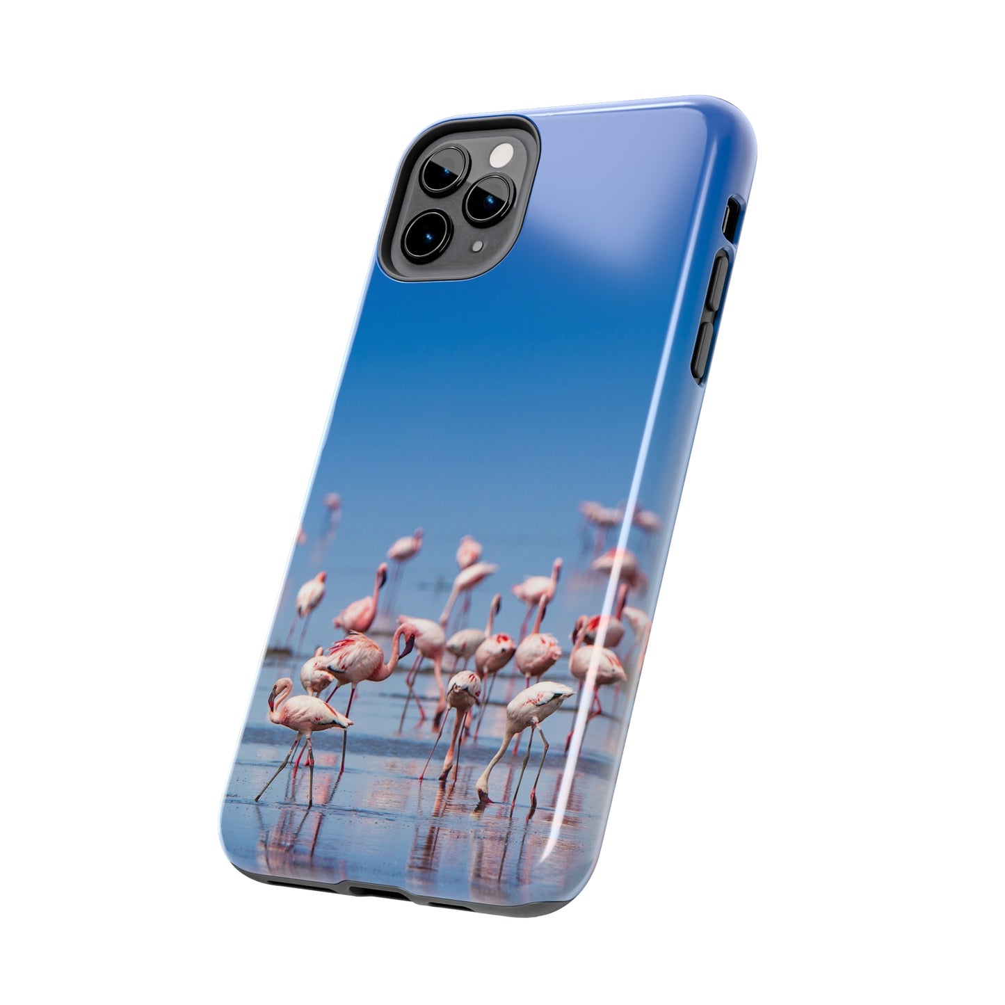 Flamingos on the Beach Iphone Tough Phone Case