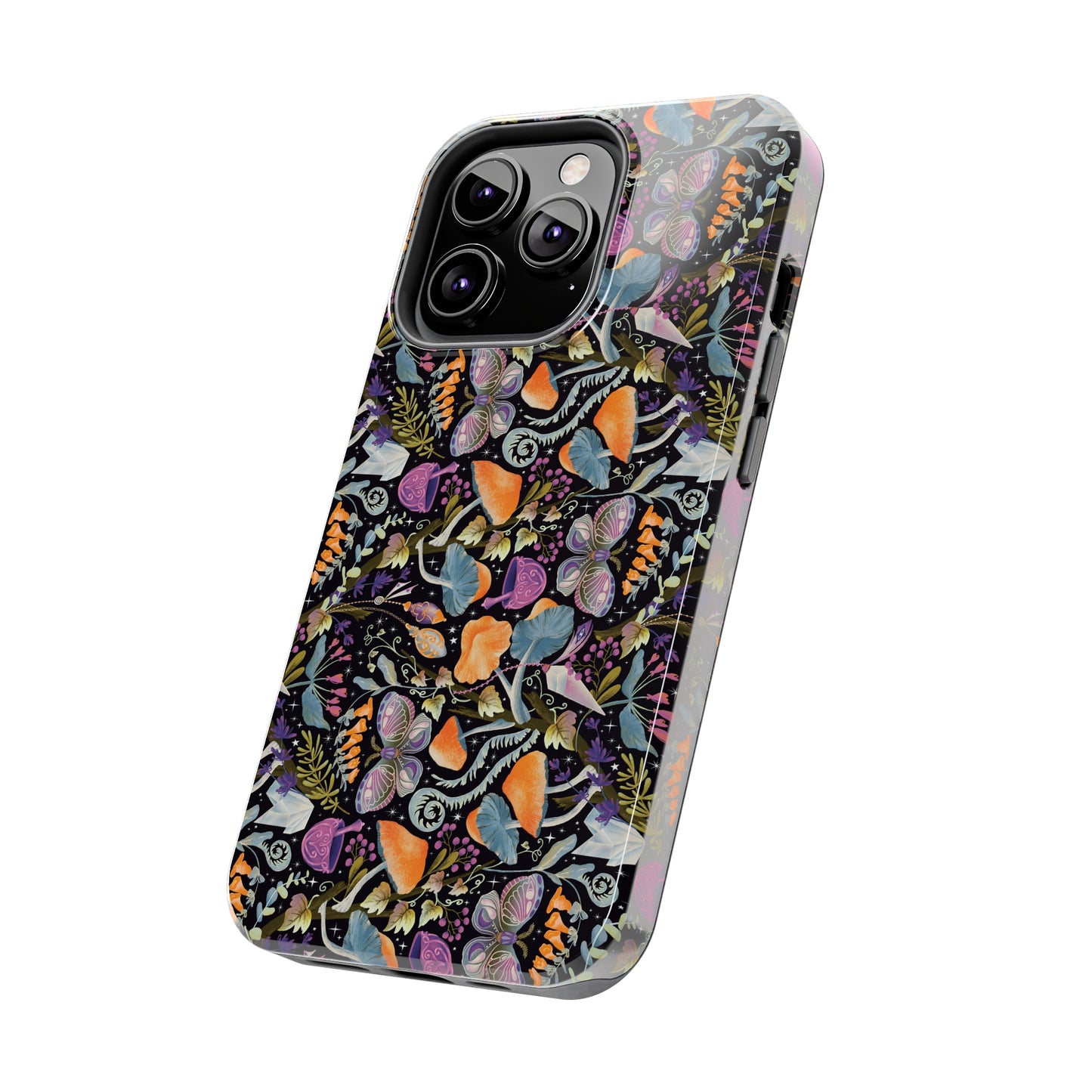 Whimsical Witches' Haven Mystical Garden of Mushrooms and Butterflies Iphone Tough Phone Case