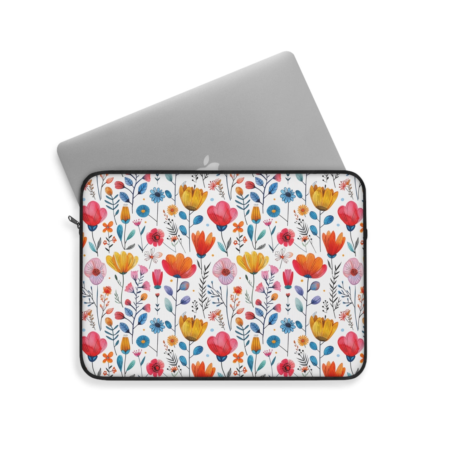 Vibrant Spring Blooms in a Kaleidoscope of Colors Laptop or Ipad Protective Sleeve 3 Sizes Available