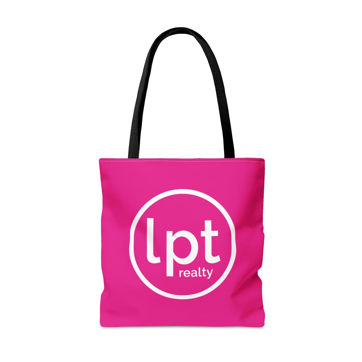 LPT Realty Logo White on Pink  - Canvas Tote 3 Sizes