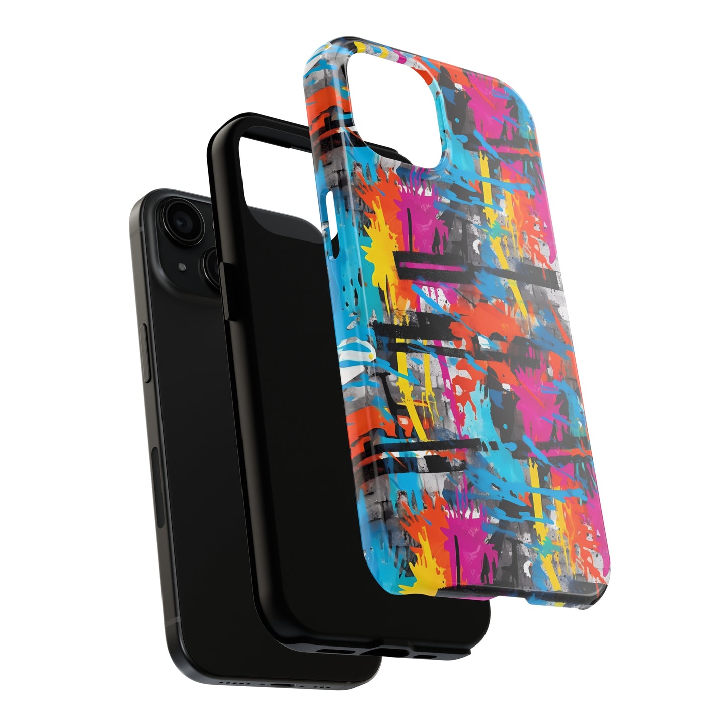 Rainbow Color Abstract Graffiti Design Iphone Tough Phone Case