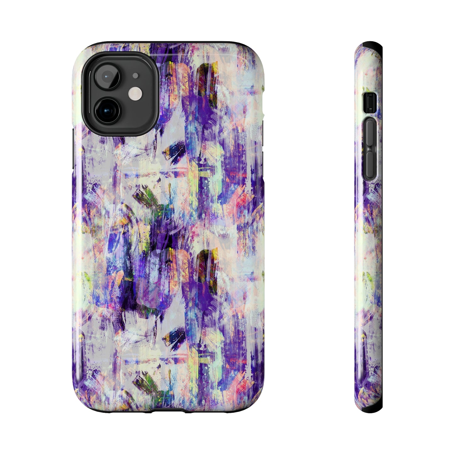 Purple Spring Painted Abstract Iphone Tough Phone Case