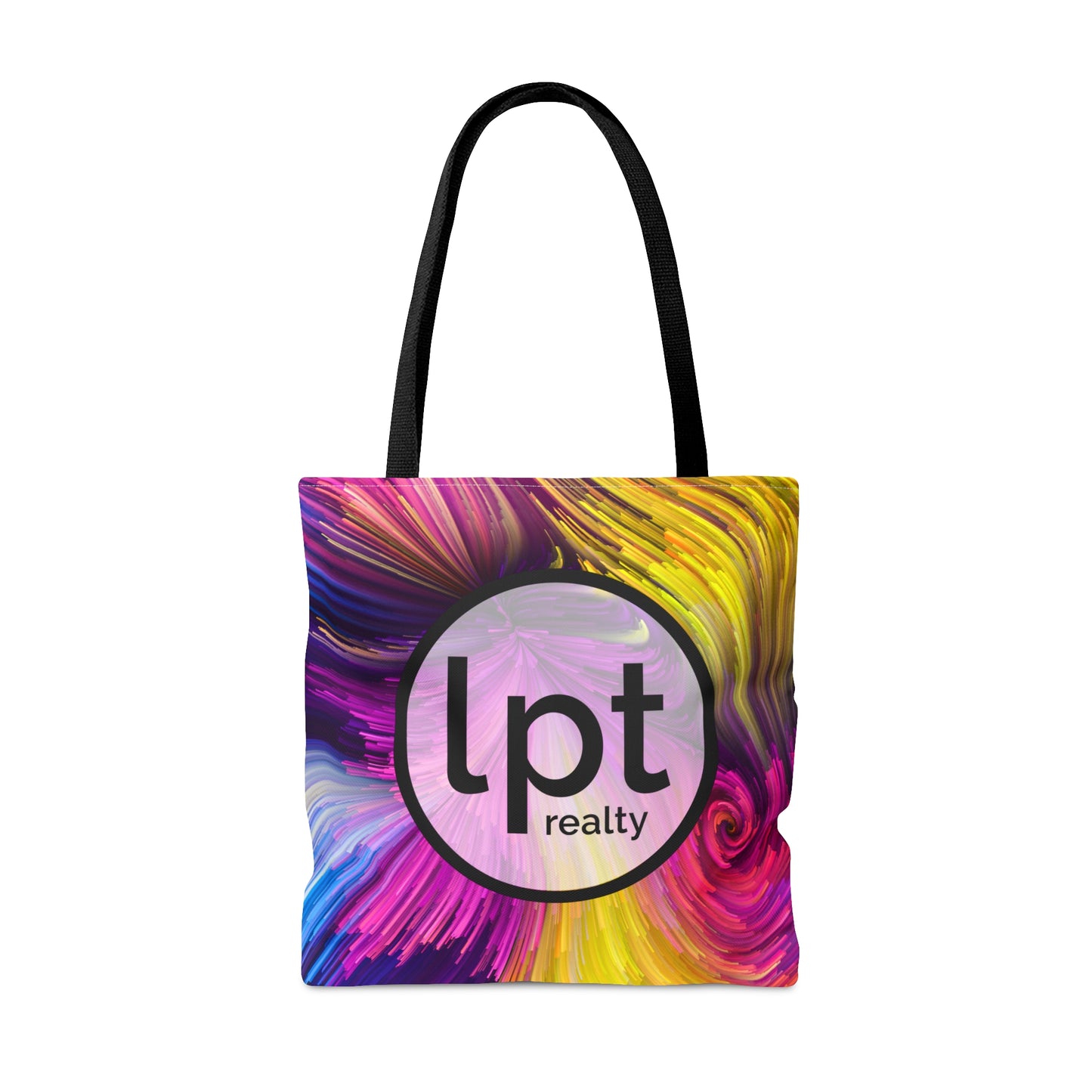 LPT Realty Logo with Rainbow Swirls - Canvas Tote 3 Sizes