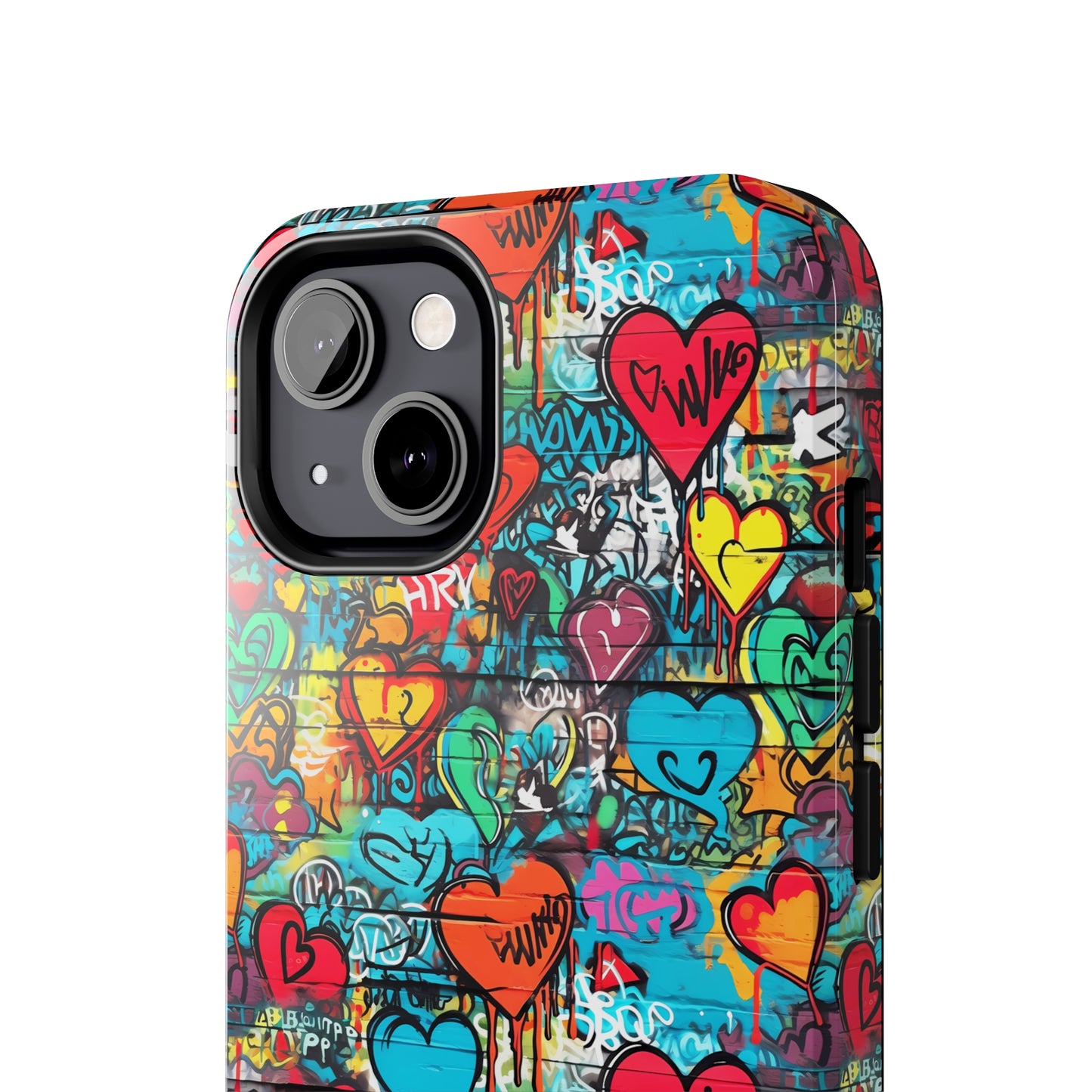 Street Art Graffiti Hearts Design Iphone Tough Phone Case