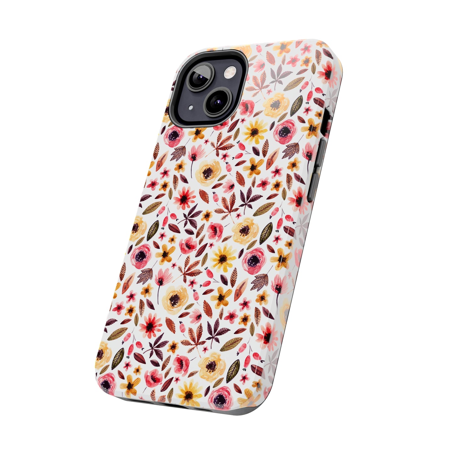 Pink & Yellow Spring Flowers Iphone Tough Phone Case