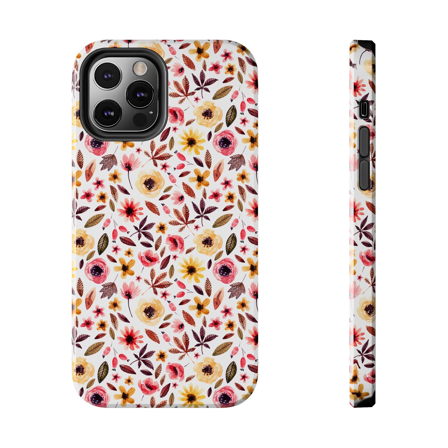 Pink & Yellow Spring Flowers Iphone Tough Phone Case