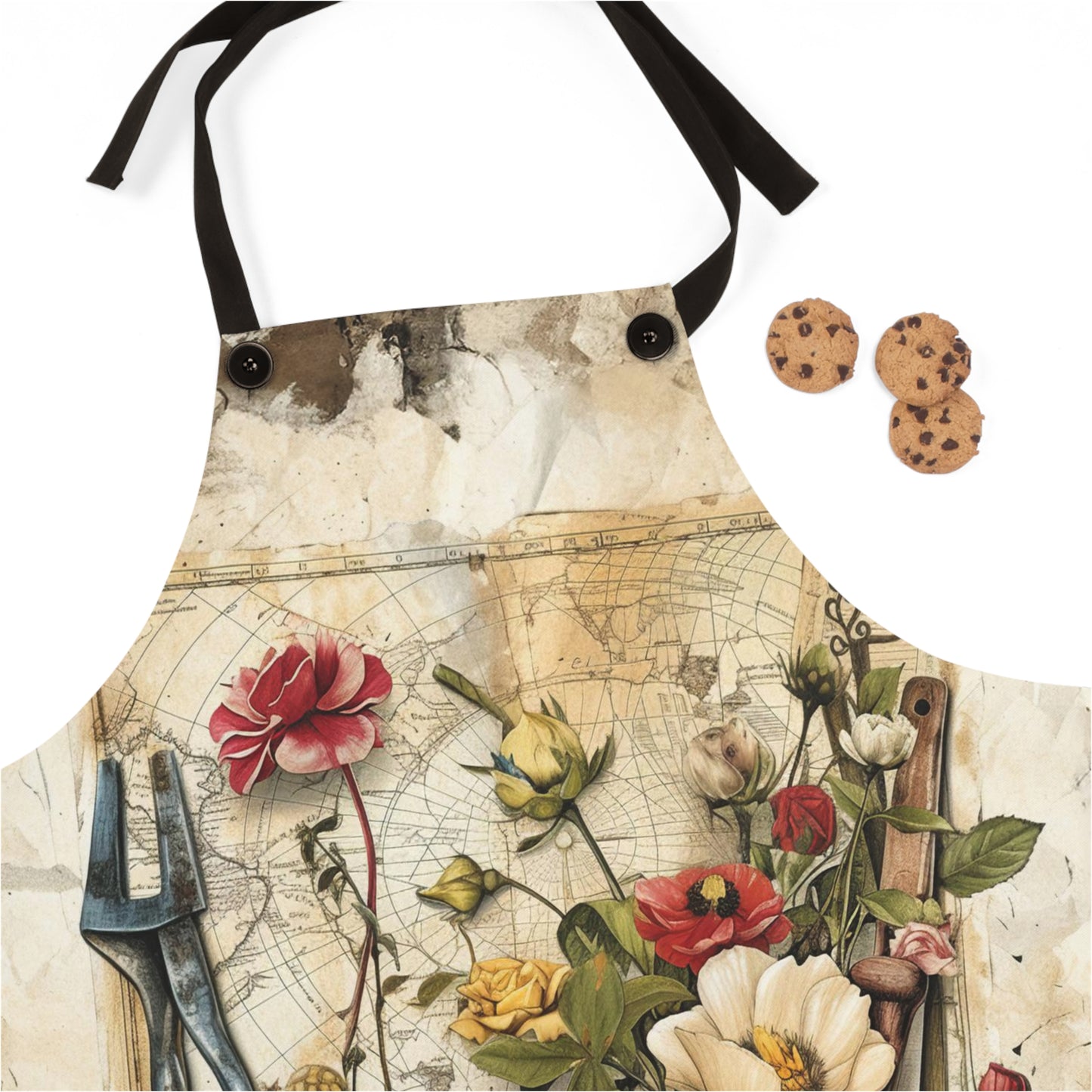 Green Thumb Essentials: Gardener's Tools and Planting Flowers Kitchen Chef Apron