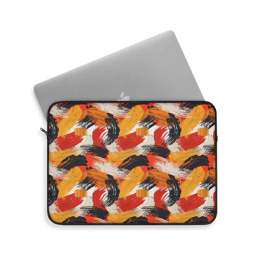 Bold Autumn Brushstroke Abstract Pattern Laptop or Ipad Protective Sleeve 3 Sizes Available