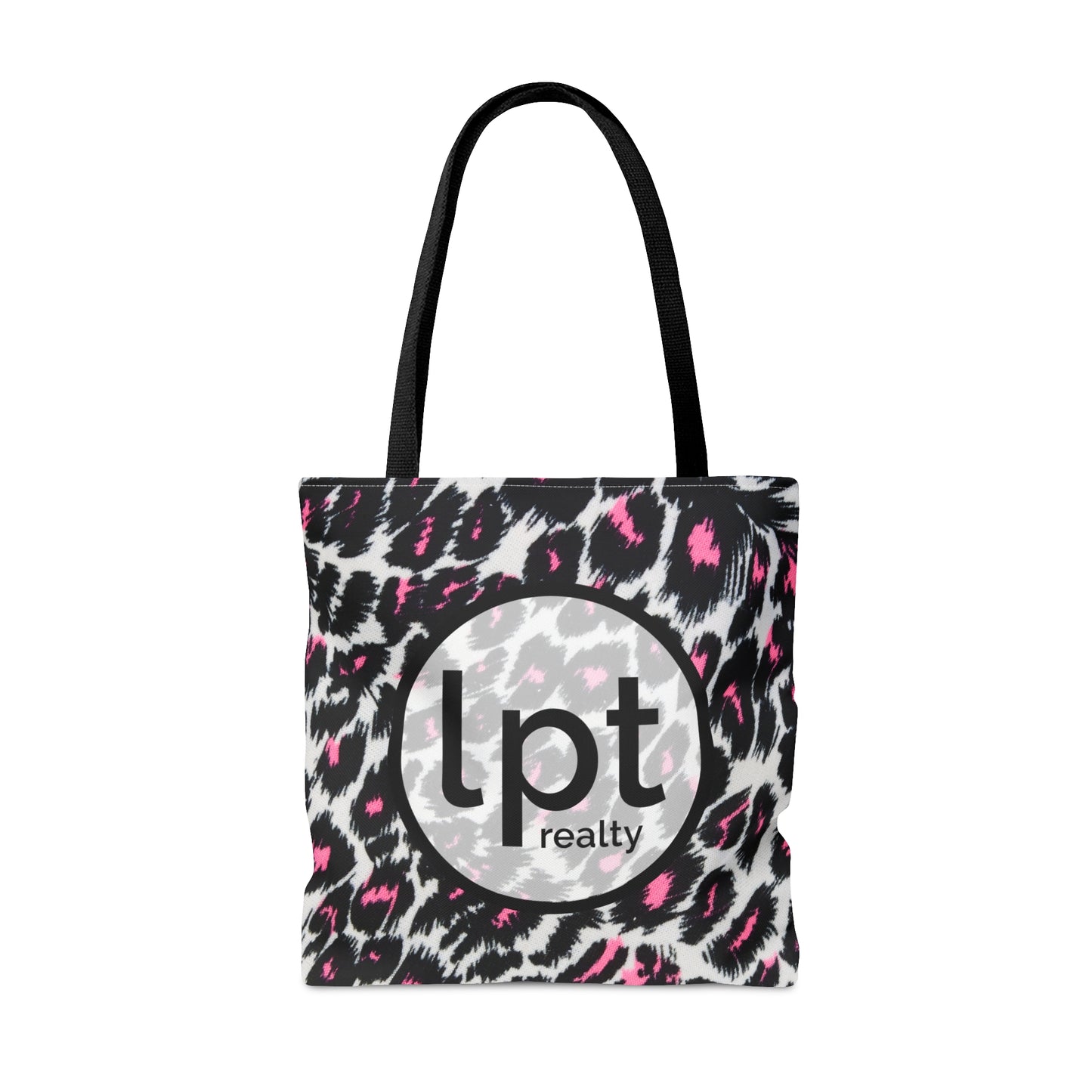 LPT Realty Logo with Fierce Femininity Pink and Black Leopard Print - Canvas Tote 3 Sizes