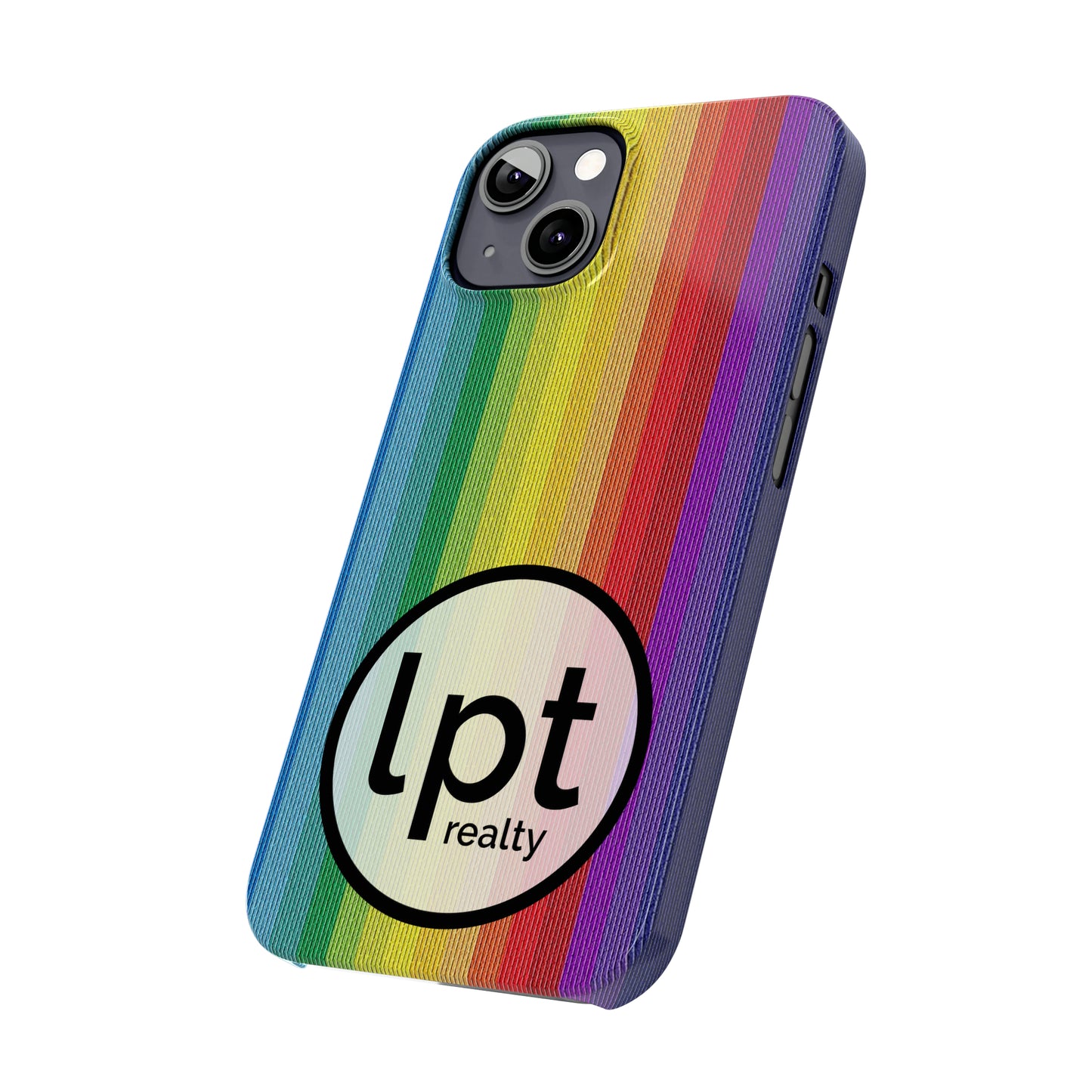 LPT Realty Logo -  Rainbow Stripe Design Iphone 15-12 Slim Phone Case