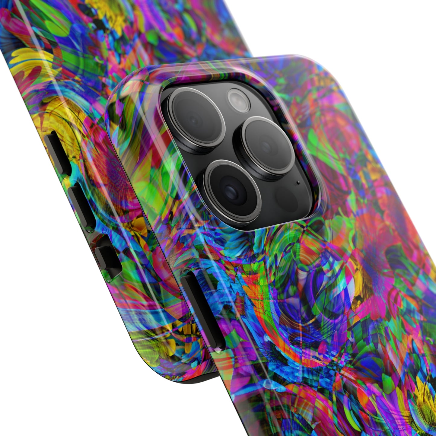 Rainbow Swirls Design Iphone Tough Phone Case