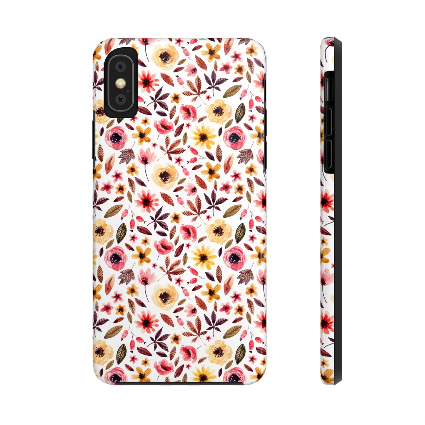 Pink & Yellow Spring Flowers Iphone Tough Phone Case