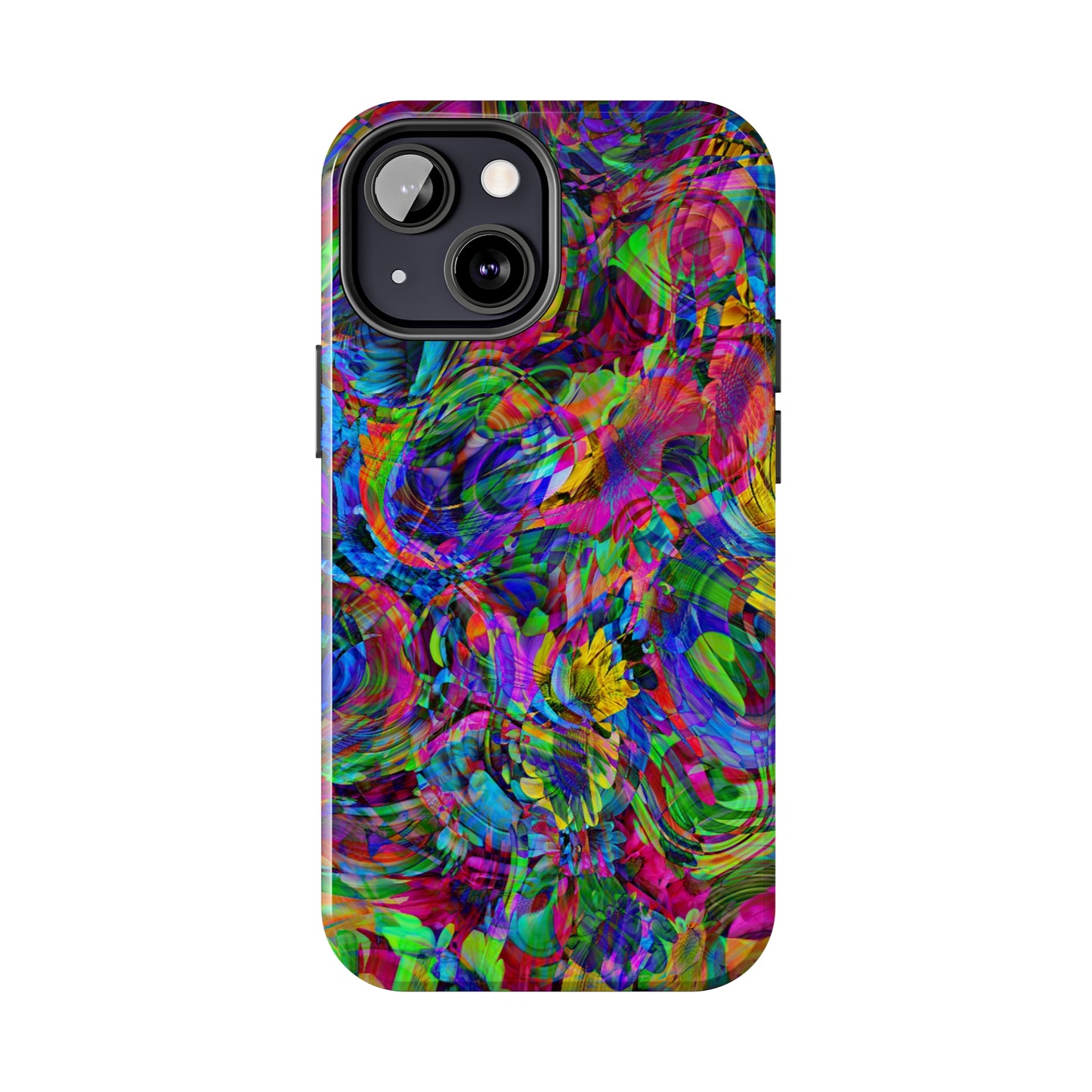 Rainbow Swirls Design Iphone Tough Phone Case