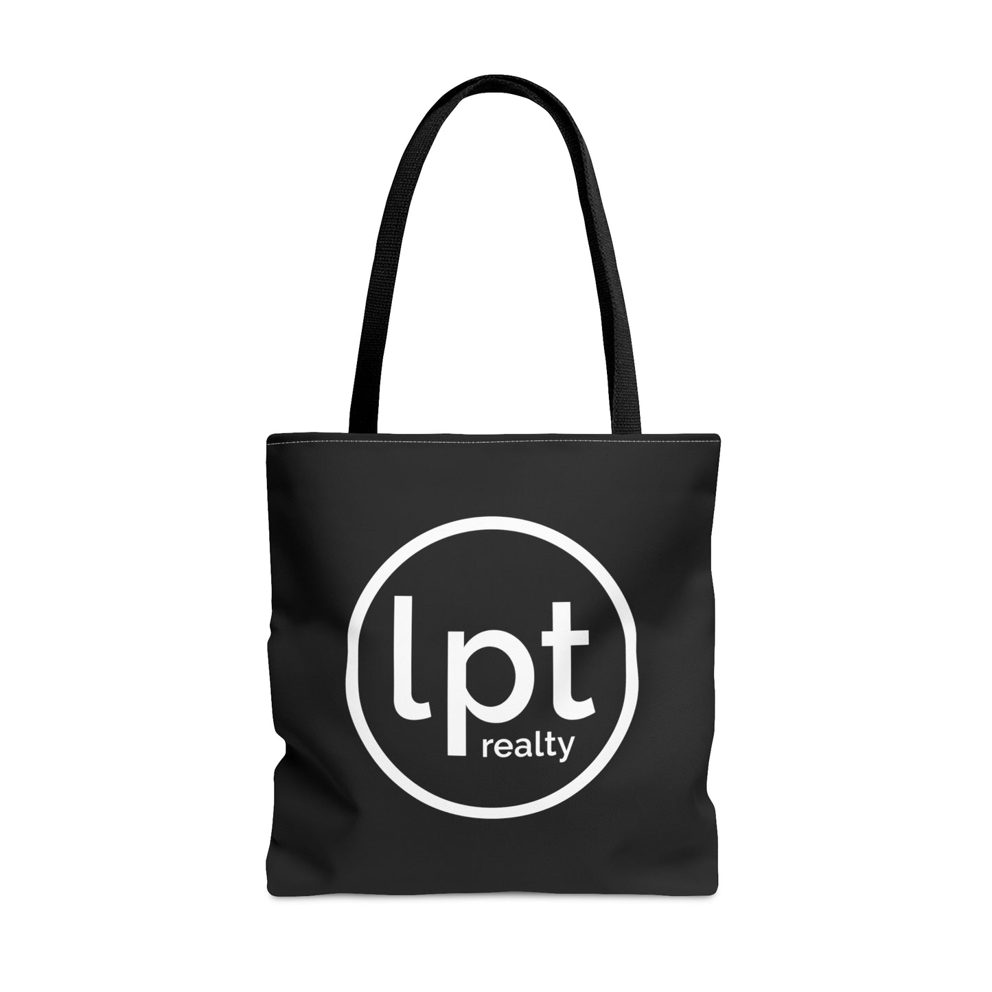 LPT Realty Logo White on Black - Canvas Tote 3 Sizes