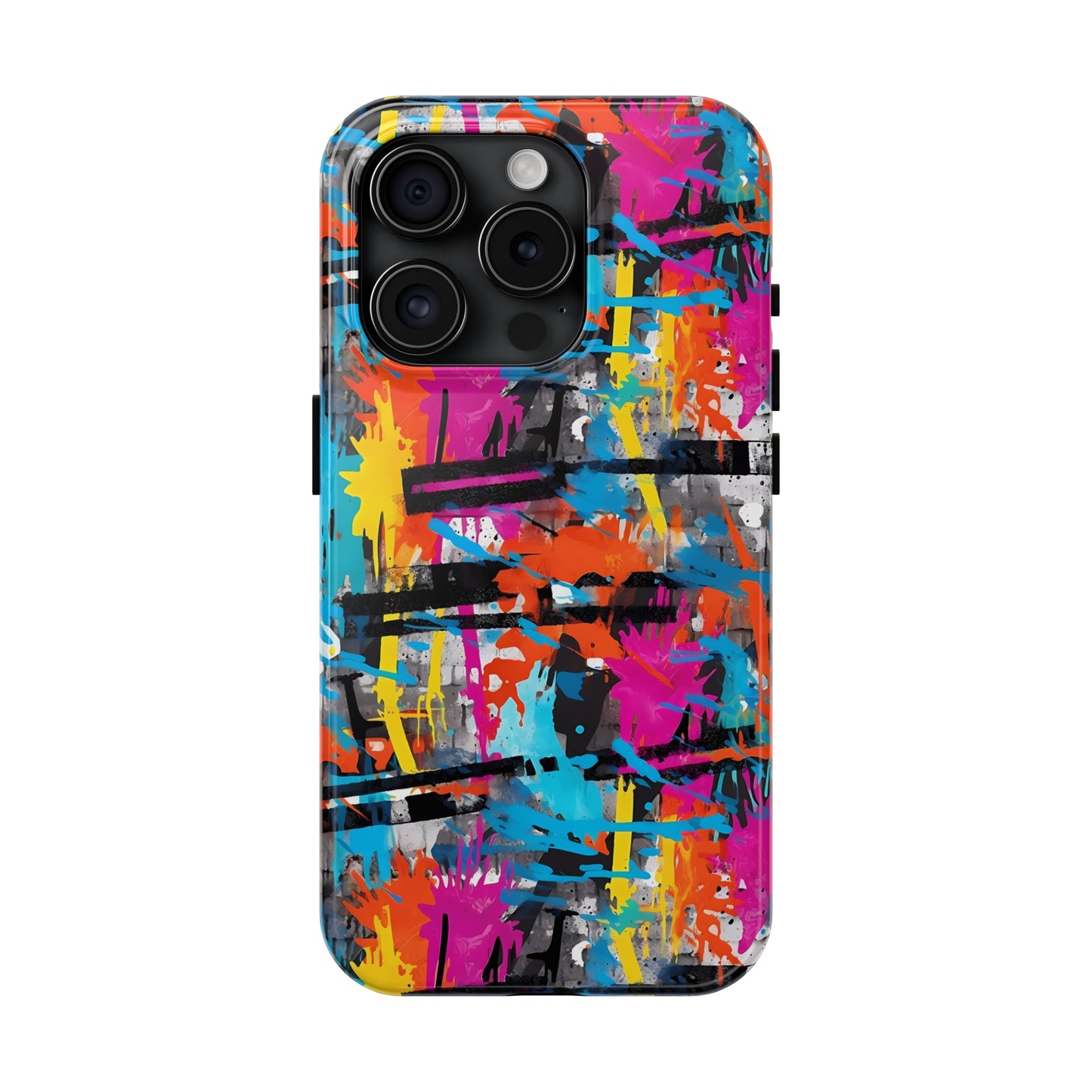 Rainbow Color Abstract Graffiti Design Iphone Tough Phone Case