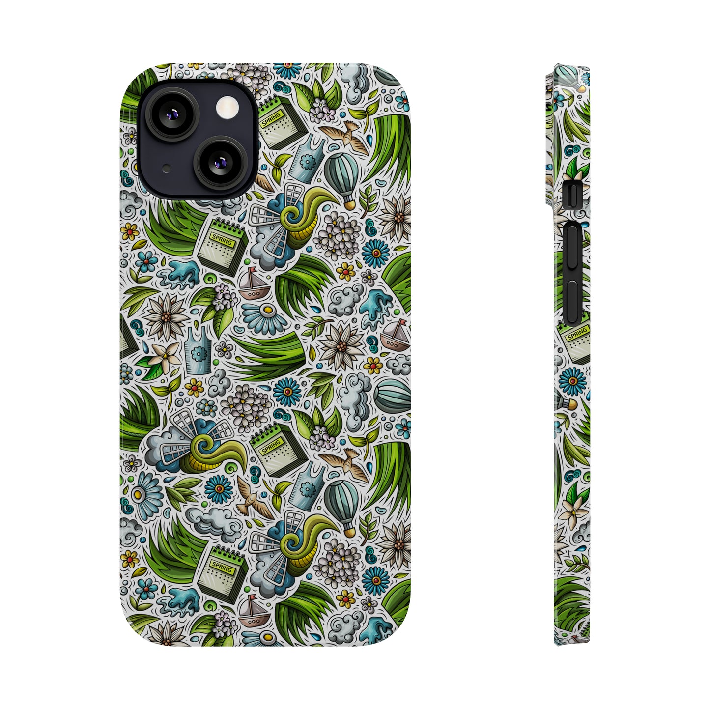 Spring Flowers and Gardening Design Iphone 15-12 Slim Phone Case