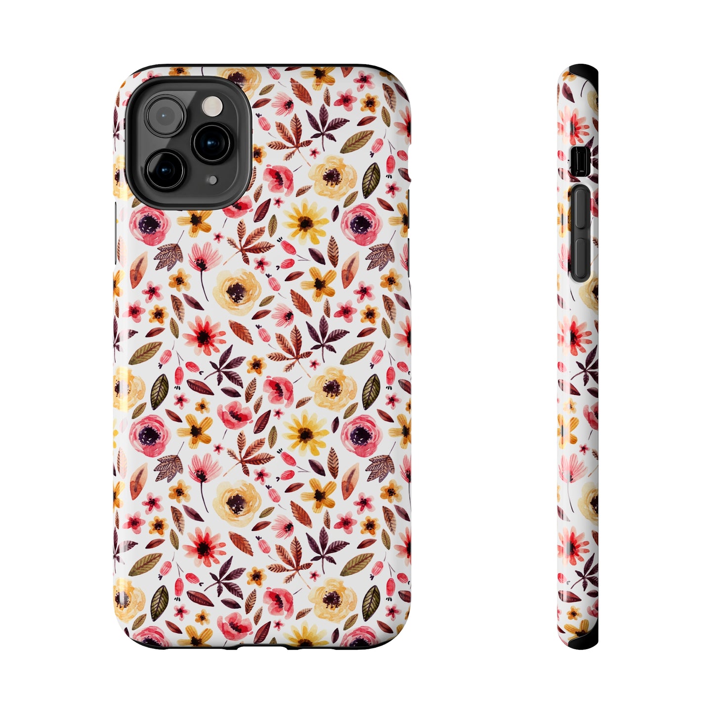 Pink & Yellow Spring Flowers Iphone Tough Phone Case