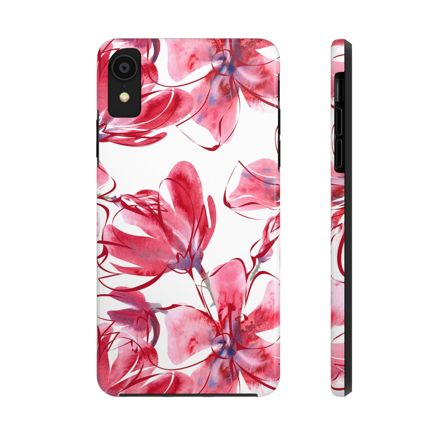 Large Pink Flower Iphone Tough Phone Case