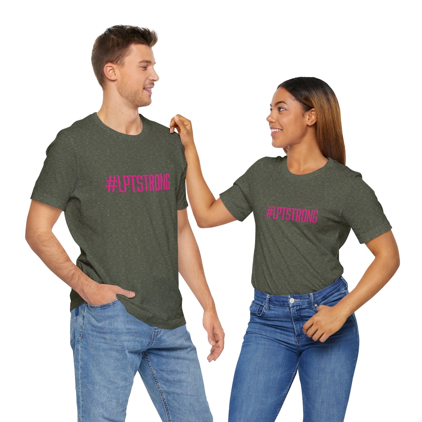 #LPTSTRONG in Hot Pink Letters- Short Sleeve T-Shirt XS-5XL - 5 Colors