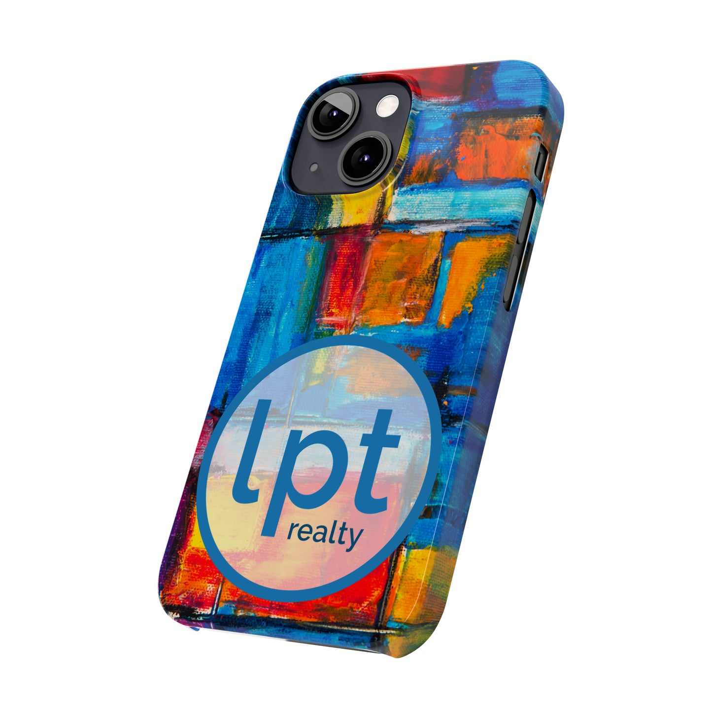 LPT Realty Logo -  Rainbow Abstract Painting Iphone 15-12 Slim Phone Case