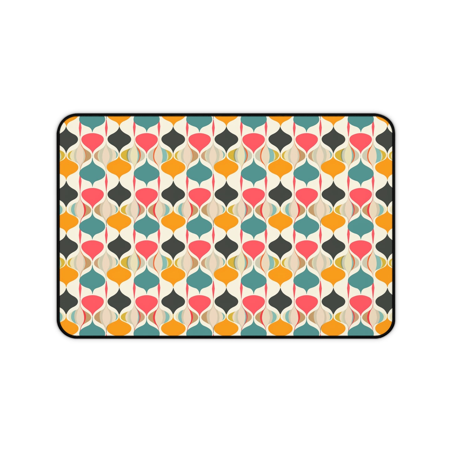 Retro Spring Vibes Mid-Century Modern Pattern in Vibrant Colors Gaming Mouse Pad  Desk Mat  - 3 Sizes