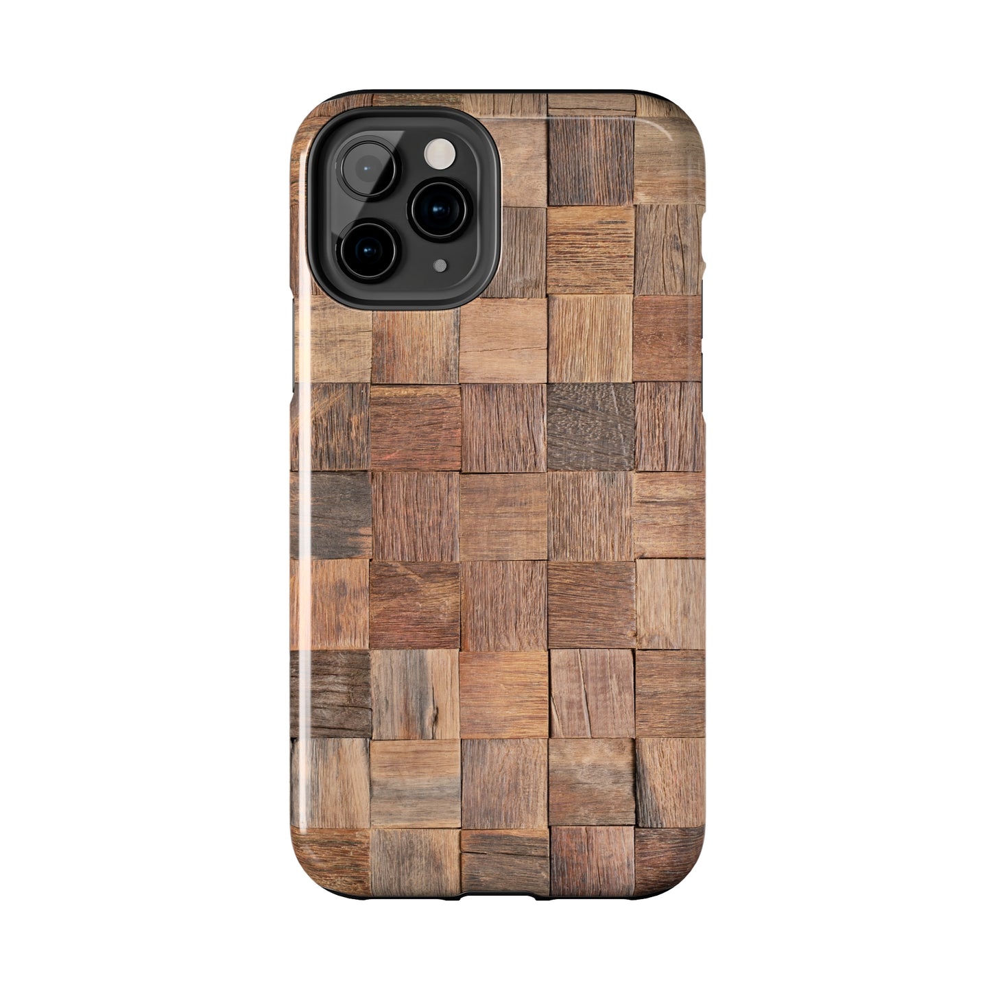 Organic Elegance Natural Woven Wood Design Design Iphone Tough Phone Case