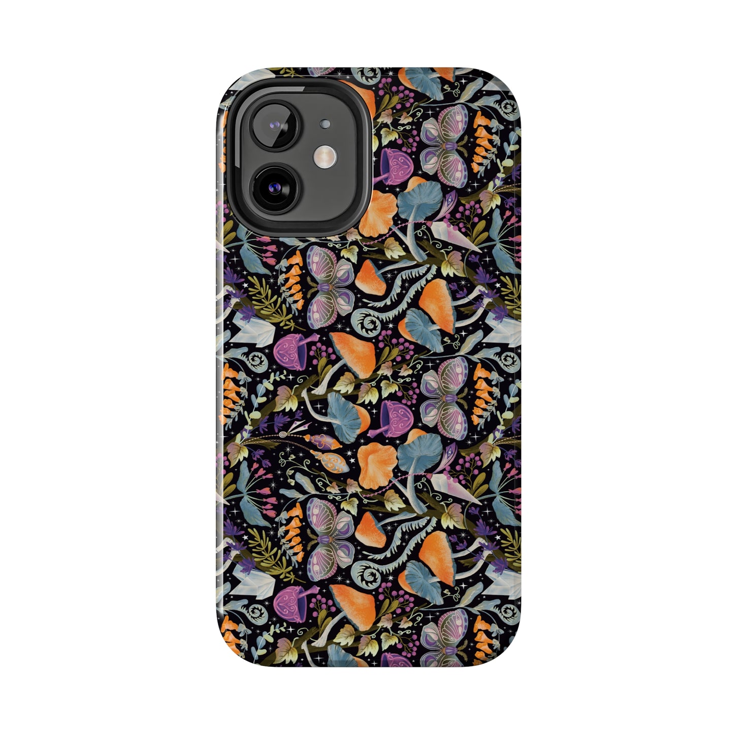 Whimsical Witches' Haven Mystical Garden of Mushrooms and Butterflies Iphone Tough Phone Case