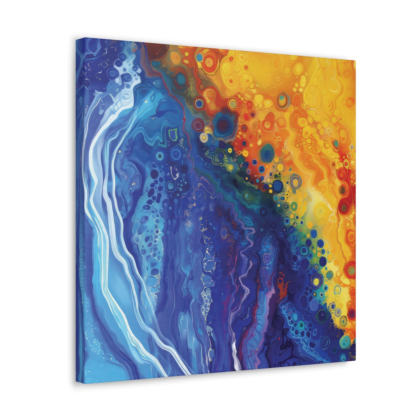 Sun and Space Alcohol Ink Print on Canvas Gallery Wraps  - 5 Sizes