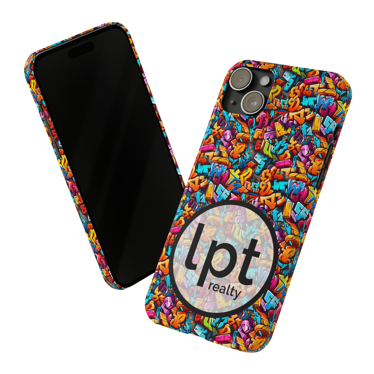 LPT Realty Logo -  3D Street Art Graffiti Design Iphone 15-12 Slim Phone Case